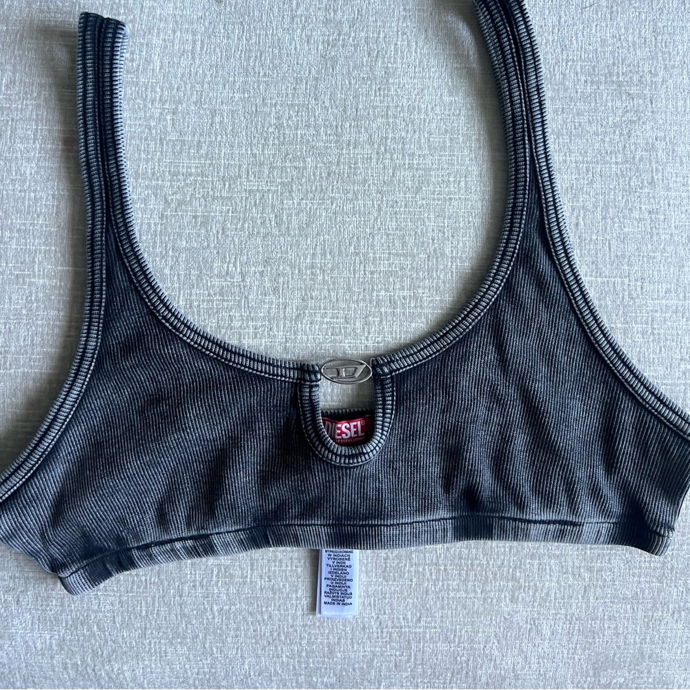 Diesel Ufsb Ribbed Bralette M Grey